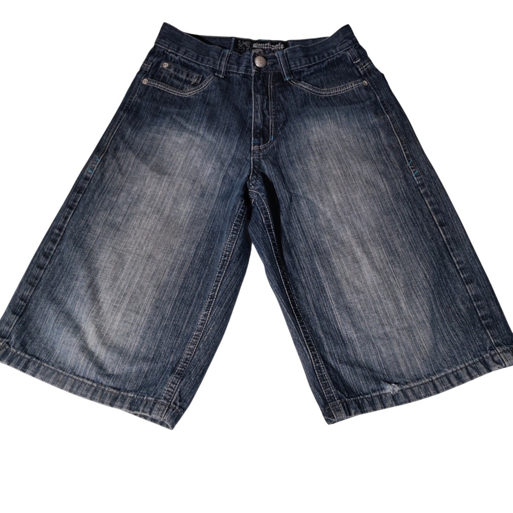 Southpole Men's Denim Shorts Blue Wash Y2K Sz 29 (28x14 Actual) - Imperfect